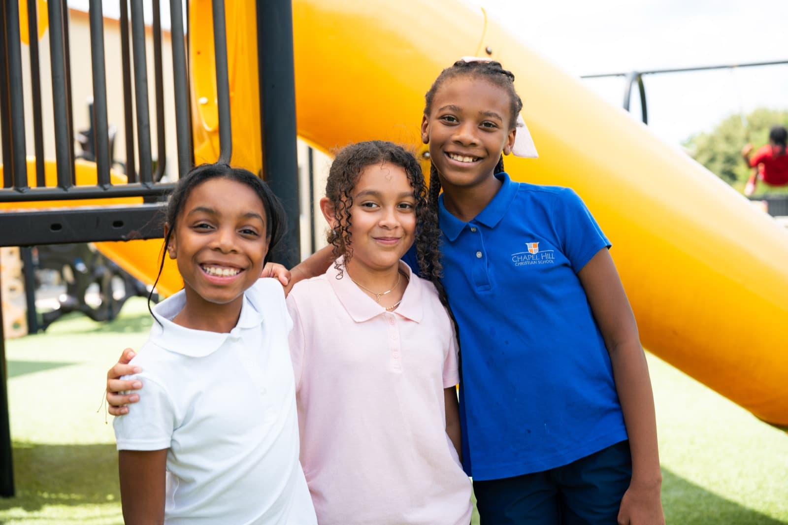 Smiling students at Chapel Hill Christian School